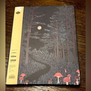 Denik Soft Touch Hardcover Sketchbook Moonrise Forest with Mushrooms 8.5x11”